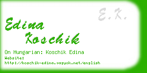 edina koschik business card